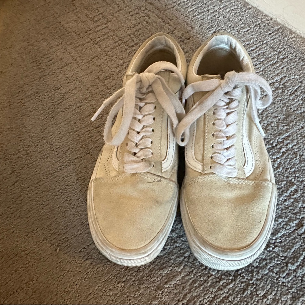 Vans Cream Canvas Sneakers